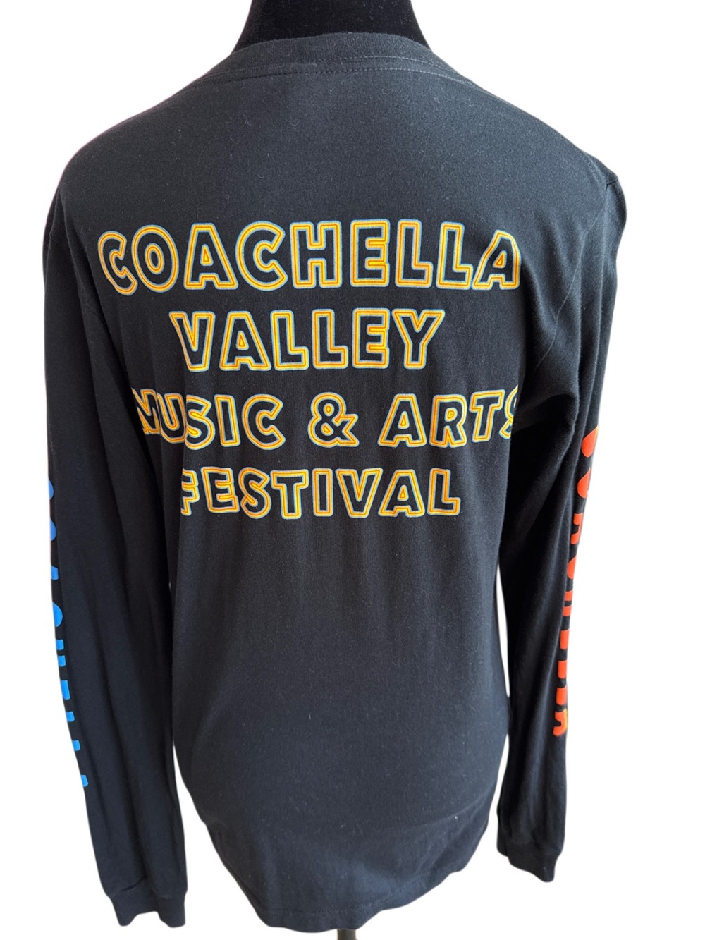 COACHELLA BLACK LONG SLEEVE TEE- Sz S